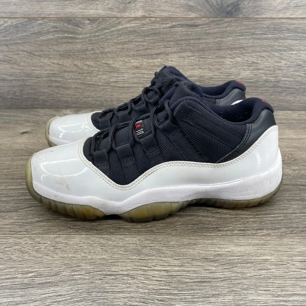 Air‎ Jordan 11 Retro Low TD Toddler Black White Red Basketball Shoes 3.5Y 528896